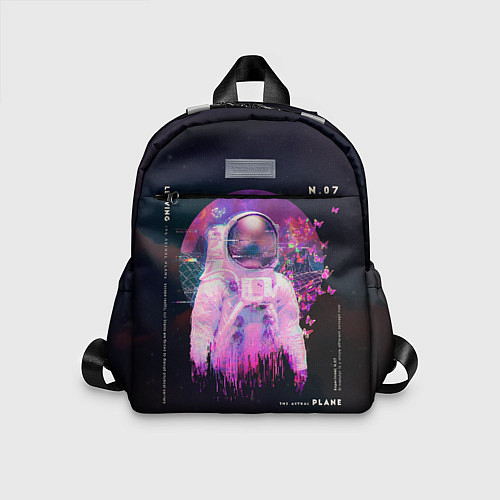 Детский рюкзак Vaporwave Astral Astronaut Collage / 3D-принт – фото 1
