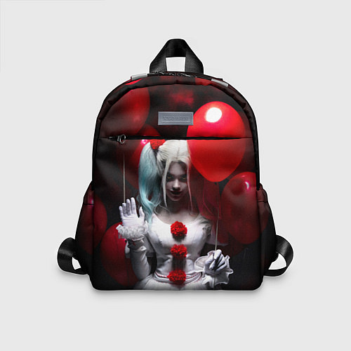 Детский рюкзак Плохая девочка с красными шарами / 3D-принт – фото 1