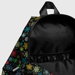 Детский рюкзак Разноцветные Снежинки, цвет: 3D-принт — фото 2