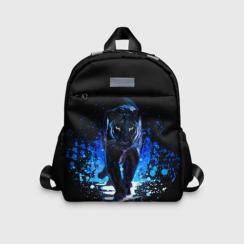 Детский рюкзак Черная пантера пятна краски / 3D-принт – фото 1