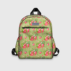 Детский рюкзак Клубничка паттерн, цвет: 3D-принт