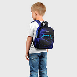 Детский рюкзак METALLICA BLUE FLASH МЕТАЛЛИКА СИНИЕ МОЛНИИ, цвет: 3D-принт — фото 2