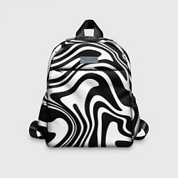 Детский рюкзак Черно-белые полосы Black and white stripes, цвет: 3D-принт