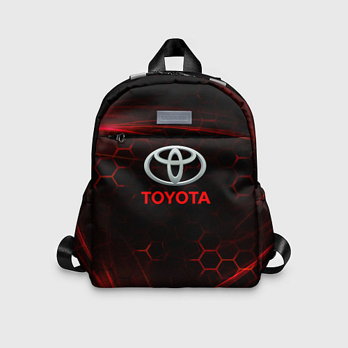 Детский рюкзак Toyota Неоновые соты / 3D-принт – фото 1