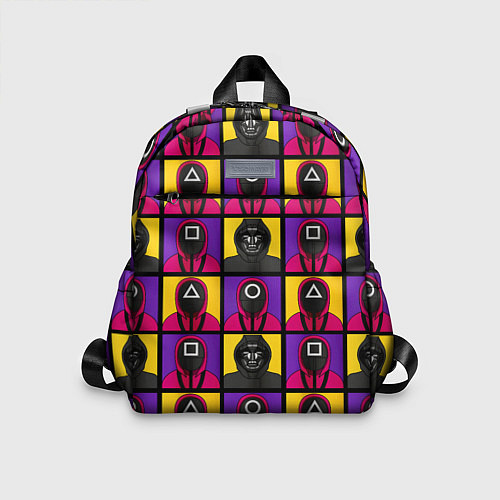 Детский рюкзак ИГРА В КАЛЬМАРА ОХРАНА ВЕДУЩИЙ / 3D-принт – фото 1