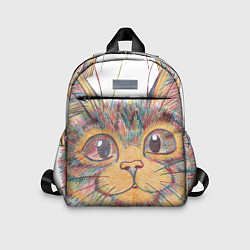 Детский рюкзак A 018 Цветной кот, цвет: 3D-принт