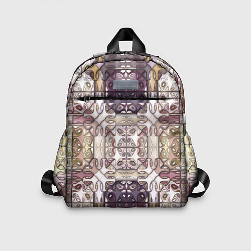 Детский рюкзак Коллекция Фрактальная мозаика Фиолетово-желтый / 3D-принт – фото 1