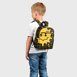 Детский рюкзак Растекающийся большой смайл, цвет: 3D-принт — фото 2