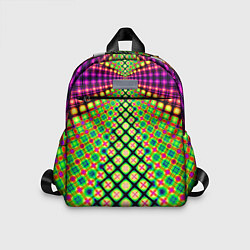Детский рюкзак Неоновая геометрия абстракция, цвет: 3D-принт