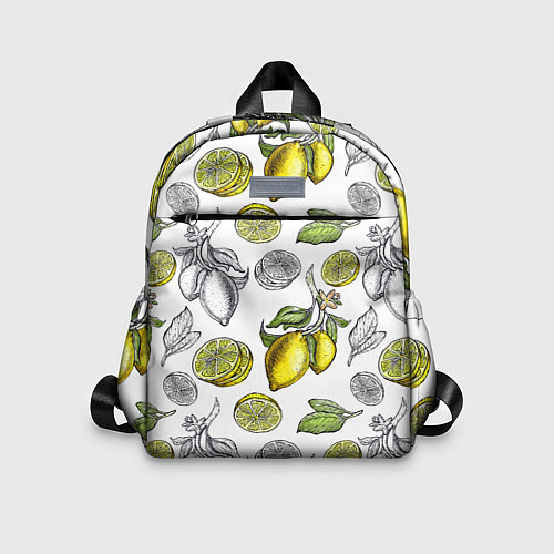 Детский рюкзак Лимонный паттерн / 3D-принт – фото 1