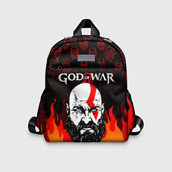 Детский рюкзак GOD OF WAR ГОД ОФ ВАР FIRE ART УЗОР, цвет: 3D-принт