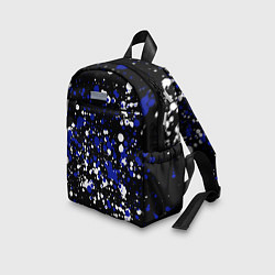 Детский рюкзак Сине-белые капли краски, цвет: 3D-принт — фото 2