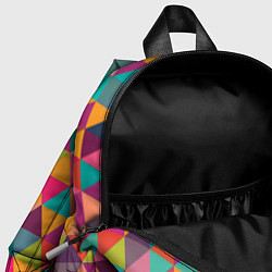 Детский рюкзак Единорог на радуге в геометрии, цвет: 3D-принт — фото 2