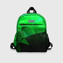Детский рюкзак Изумрудный Зеленый Геометрия, цвет: 3D-принт