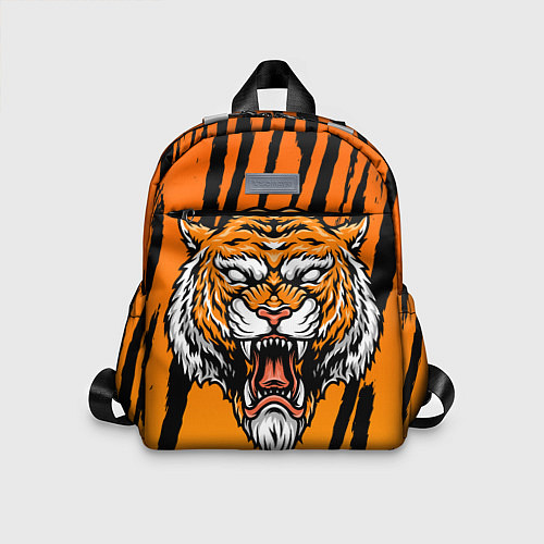 Детский рюкзак Разгневанный тигр голова / 3D-принт – фото 1