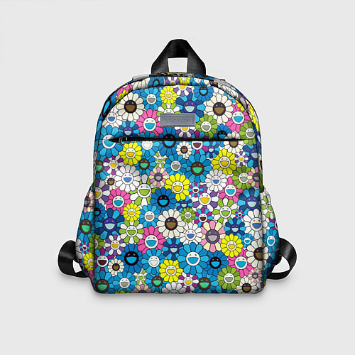 Детский рюкзак Takashi Murakami Улыбающиеся цветы / 3D-принт – фото 1