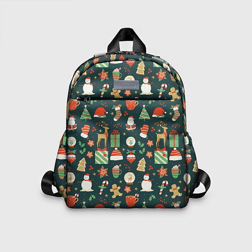 Детский рюкзак Merry Christmas Happy New Year / 3D-принт – фото 1