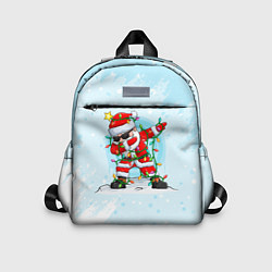 Детский рюкзак Santa Dabbing в гирлянде, цвет: 3D-принт