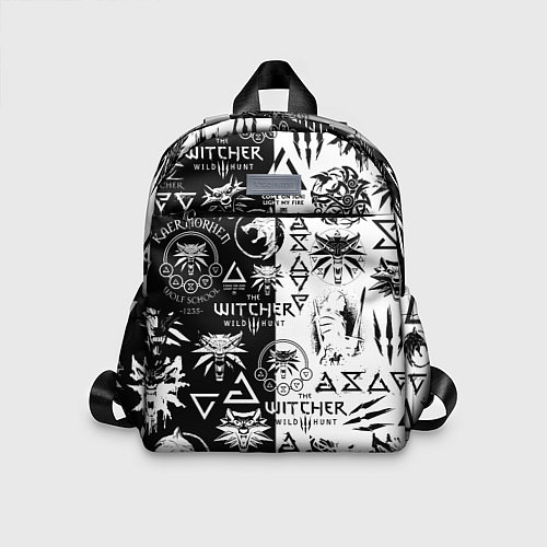 Детский рюкзак THE WITCHER LOGOOMBING ВЕДЬМАК ПАТТЕРН / 3D-принт – фото 1