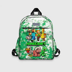 Детский рюкзак Minecraft персонажи мобы, цвет: 3D-принт