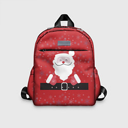 Детский рюкзак Санта Клаус со снежинками, цвет: 3D-принт