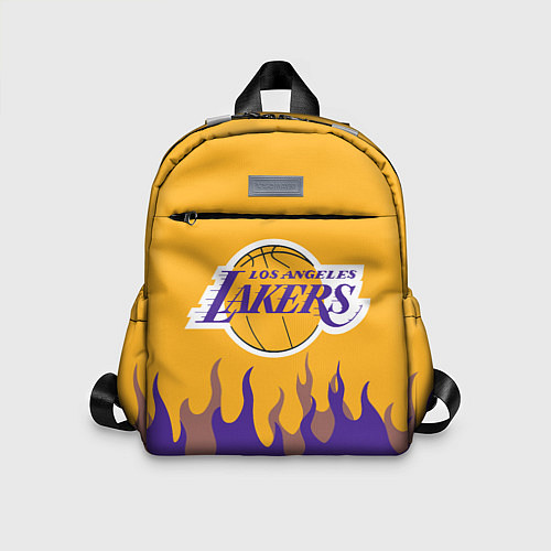 Детский рюкзак LA LAKERS NBA FIRE ЛЕЙКЕРС ОГОНЬ / 3D-принт – фото 1