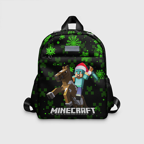 Детский рюкзак MINECRAFT НОВОГОДНИЙ КРИПЕРЫ / 3D-принт – фото 1