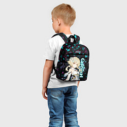Детский рюкзак ГЕНШИН ИМПАКТ ЛЮМИН, НЕОНОВЫЕ СЕРДЕЧКИ, цвет: 3D-принт — фото 2