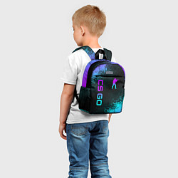 Детский рюкзак CS GO NEON SYMBOL STYLE SKIN КС ГО НЕОН, цвет: 3D-принт — фото 2