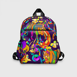 Детский рюкзак Все смешалост-тигры,змеи, цвет: 3D-принт