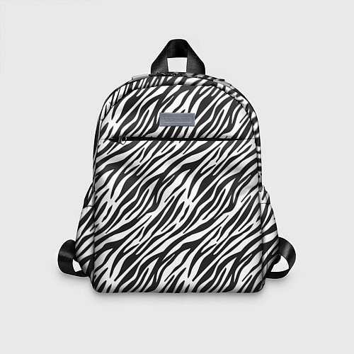 Детский рюкзак Чёрно-Белые полоски Зебры / 3D-принт – фото 1