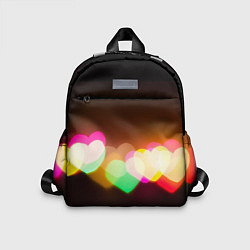 Детский рюкзак Горящие сердца всех цветов радуги, цвет: 3D-принт