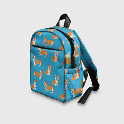 Детский рюкзак Счастливые корги паттерн, цвет: 3D-принт — фото 2
