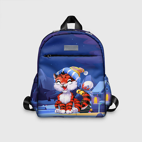 Детский рюкзак Праздничный тигренок 2022 Новогодний / 3D-принт – фото 1