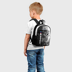 Детский рюкзак БМВ Черно-белый логотип, цвет: 3D-принт — фото 2