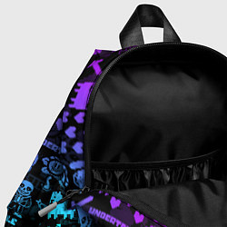 Детский рюкзак UNDERTALE NEON PATTERN УЗОР, цвет: 3D-принт — фото 2