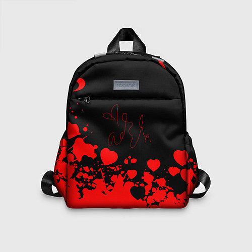 Детский рюкзак Adele Сердечки Автограф / 3D-принт – фото 1