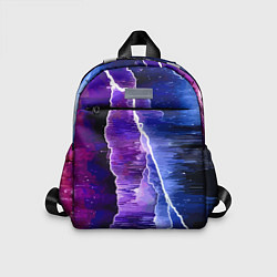 Детский рюкзак Космическая молния, глитч, цвет: 3D-принт