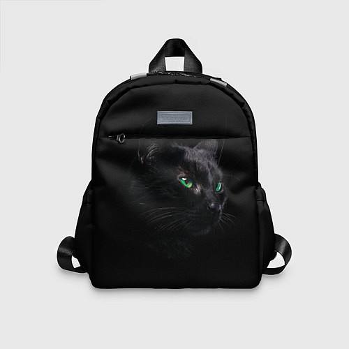Детский рюкзак Черна кошка с изумрудными глазами / 3D-принт – фото 1