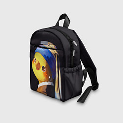 Детский рюкзак ПОПУГАЙ С жемчужной Сережкой, цвет: 3D-принт — фото 2