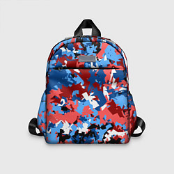 Детский рюкзак Красно-синий камуфляж, цвет: 3D-принт