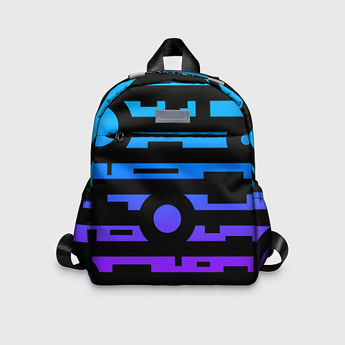 Детский рюкзак Неоновая геометрия Neon / 3D-принт – фото 1
