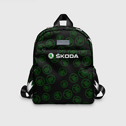Детский рюкзак Skoda паттерн логотипов