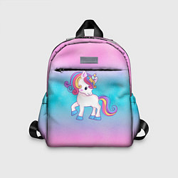 Детский рюкзак Единорог - мягкий градиент, цвет: 3D-принт