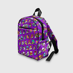 Детский рюкзак Особые редкие значки Бравл Пины фиолетовый фон Bra, цвет: 3D-принт — фото 2