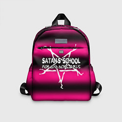 Детский рюкзак Satan school for bad boys and girls pink, цвет: 3D-принт