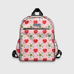 Детский рюкзак Сердечки и цветочки паттерн, цвет: 3D-принт