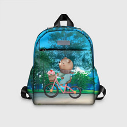 Детский рюкзак Медведь на велосипеде, цвет: 3D-принт