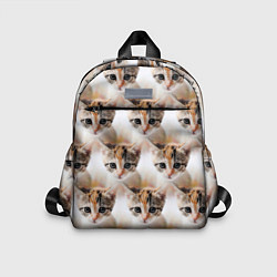 Детский рюкзак Маленький котенок паттерн, цвет: 3D-принт