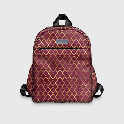 Детский рюкзак Gold & Red pattern / 3D-принт – фото 1